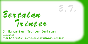 bertalan trinter business card